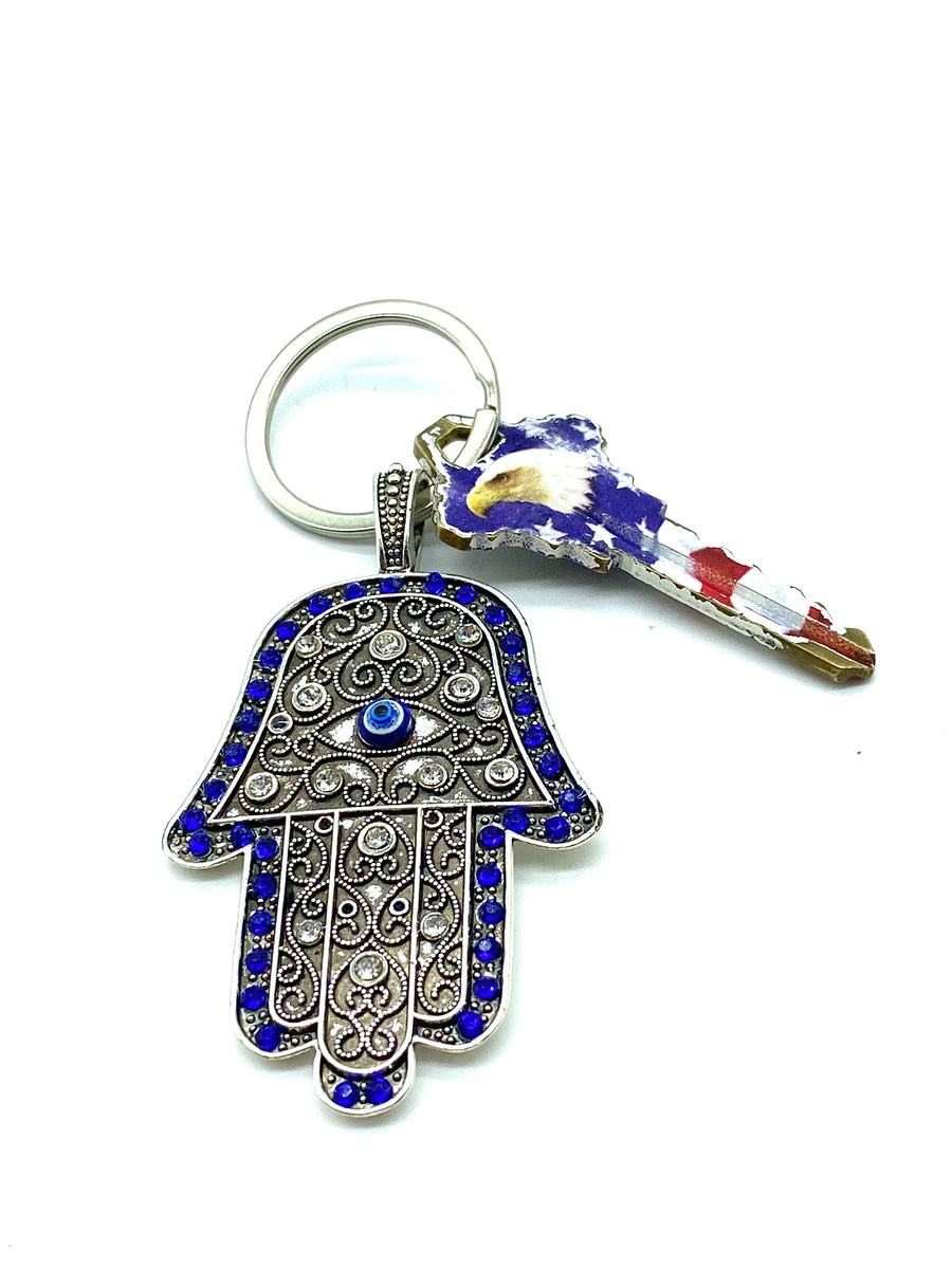 Hamsa Hand Keychain - Evil Eye Glass Keychain Hamsa Hand Key Chain Charm  Handbag Charm, New Home Gift - Yahoo Shopping