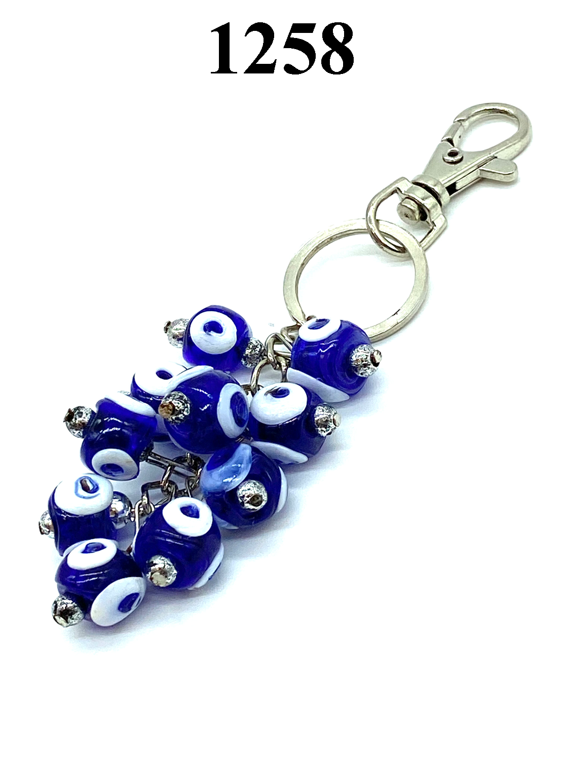 Evil Eye Glass Eye Bead Keychain  #1258