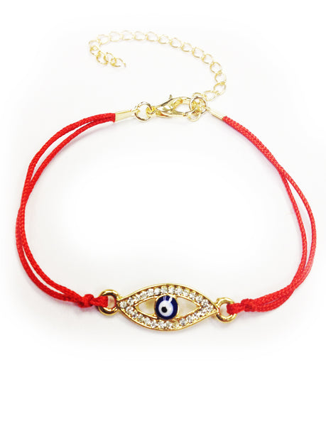 Evil Eye with Crystals and  Adjustable LuckyEye Bracelet #2803