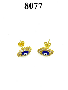 Blue Evil Eye Earrings  #8077