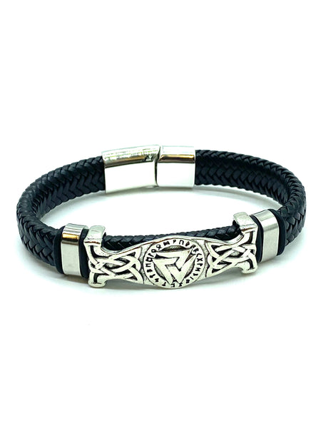 Celtic Jewelry Leather Bracelet #IR-150BR