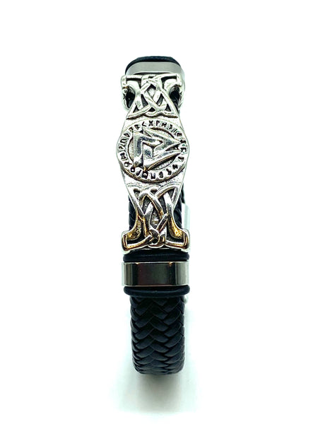 Celtic Jewelry Leather Bracelet #IR-150BR