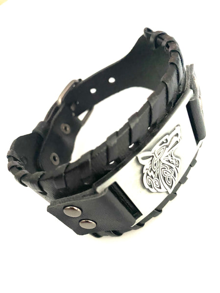 Celtic Jewelry Leather Bracelet #IR-155BR