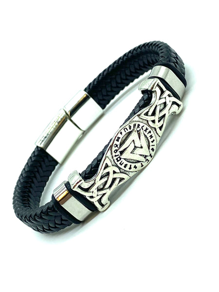 Celtic Jewelry Leather Bracelet #IR-150BR