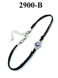 Evil Eye Bracelet Silver Round Charm #2900