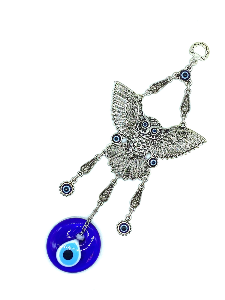 LuckyEye Owl with Glass Evil Eye Wall Decor #5157 – LuckyEyeUSA