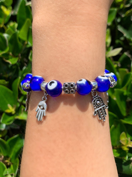 Evil Eye Hamsa Charm Bracelet #2306