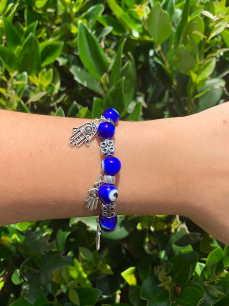 Evil Eye Hamsa Charm Bracelet #2306